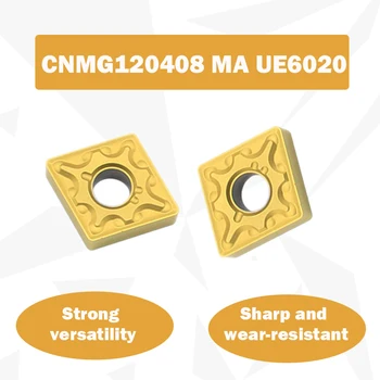 10VNT CNMG120408 MA UE6020 Karbido Įdėklai CNMG 120408 Ašmenų Metalo Išorės Tekinimo Įrankis CNC Tekinimo staklių Pjovimo Įrankis