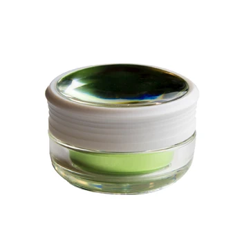 10vnt prabanga akrilo jar 5g veido kremas stiklainius kosmetikos pakuotės makiažas atveju, žalia/geltona/juoda plastikiniai jar pakavimo talpyklos