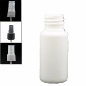 20ml pe butelis su balta/skaidri/juoda bauda rūko purkštuvu ,tuščio balto plastiko butelis X 10