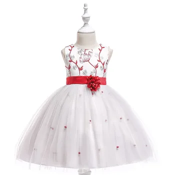 3-10Year Vasaros Gėlių Vaikų Baby Princess Dress Kamuolys Suknelė Mergaitėms Suknelės Grupė ir Vestuvių Princesė Drabužius Mergaitėms Dovanų
