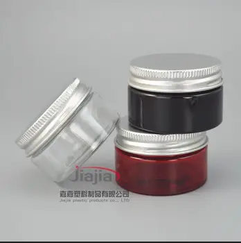 30 gramų išvalyti/ruda/raudona PET Jar,30g PET Tuščias Kosmetikos Grietinėlės Indelį su Sidabro Aliuminio Dangtelis Makiažas Pakuotės PASIDARYK pats Losjonas Bakas