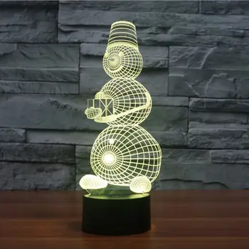 3D Kalėdų Senį Iliuzija LED Naktinis Apšvietimas Spalvinga Akrilo Stalo Lempa Šalies Kalėdų Dovana Touch Perjungti Vaizdo Lemputė