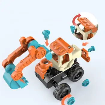 4Pcs/Set Inžinerijos Transporto priemonių Žaislas, Patvarus, Saugus, Baudos Kūrinys Vaikams Statybinės Žaislas Sunkvežimis Žaislas
