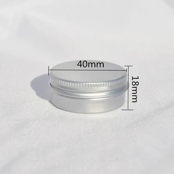 50pc 15g Aliuminio Jar 15cc metalo Kosmetikos Pakuotės Taros 1/3oz tepalas, kremas alavo stiklainius 15ml mini lūpų balzamas konteineriai mėginys