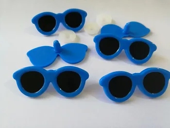 50pcs/daug-naujas dizainas mėlynos spalvos plastiko žaislas akinius žaislų saugos akiniai su sunkiai plovimo 