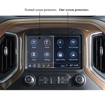 8 colių Automobilių GPS Navigacijos Apsauginė Grūdintas stiklas Filmas Chevy Silverado 1500 2500HD Chevrolet Colorado 2015-2019 ekranas