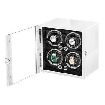 Balta Žiūrėti Vijurkas 5 LED Režimas Žiūrėti Tylus Variklis 4 talpinimo Praktinių Automatinis Laikrodžiai