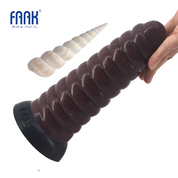 FAAK Didelis dildo silikono analinis kaištis siurbimo sekso žaislai susiuvimo spalva ruda juoda didžiulis penis suaugusiųjų masturbator heliciform dick