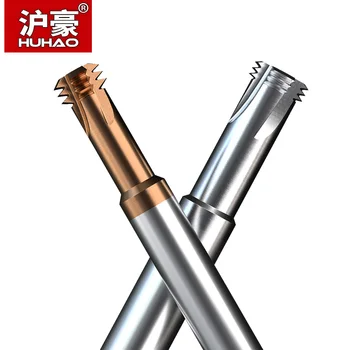 HUHAO Micro Sriegis 3 Fleitos Spiralinio Pjovimo Frezavimo, Metalo Graviravimas Volframo Plieno Karbido Bitų Importo CNC Tools Dia1.4-9.55 mm