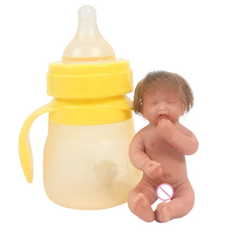 IVITA WB1737MNRH 4.72 colių 73g 100% Pilnas Silikono Reborn Baby Doll Mergina Mini Realus Skeletas Lėlės su Drabužių Vaikams, Žaislai
