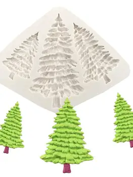 Kalėdų Silikono Formos Medis, Tortas Šokolado Desertas Nėrinių Apdaila 