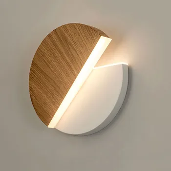 LED Sienos Lempos 360 laipsnių sukimosi reguliuojamas naktiniai žibintai balta Juoda kūrybos sienos lempos šiuolaikinės miegamasis palėpėje eilėje lempos