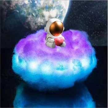 LED spalva nakties šviesos Astronautas debesis vaikų kambario dekoracija 5V USB nuotolinio valdymo atmosfera, šviesos, Kūrybos dovana