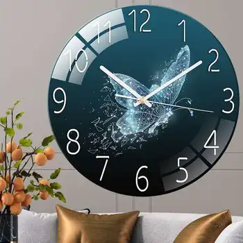 Mados Kvarco Sieninis Laikrodis Išjungti Skaitmeninis Laikrodis, Šiaurės Paprasta Grūdinto Stiklo Laikrodžiai Namų svetainė, Miegamasis Baras Biuro Dekoras