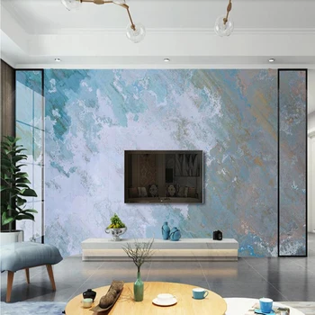 Milofi Užsakymą 3D Tapetai, Freskos Šiuolaikinio Meno Abstract Blue Marble Kambarį Fone Sienų Apdaila Sienų Tapetai