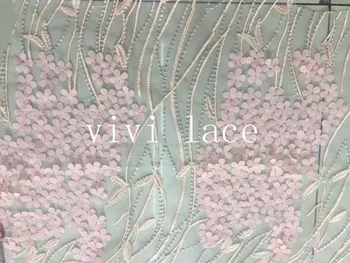 MJD003 spalvinga gėlių china gėlių klasikinis siuvinėjimo tiulio tinklelio nėriniai, vestuvių/vakarinę suknelę/šalis