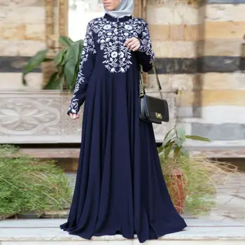 Moterų Musulmonų Suknelė Kaftan Arabų Jilbab Abaja Islamo Nėrinių Susiuvimo Maxi Suknelė, Dydis S-4XL