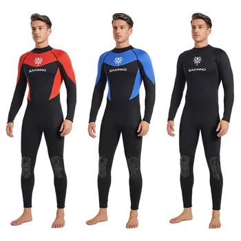 Nauji vyriški hidrokostiumą, 3MM neopreno ilgomis rankovėmis vientisas mados plaukimo snorkeling, banglenčių kostiumas sutirštės šiltas banglenčių wetsuit