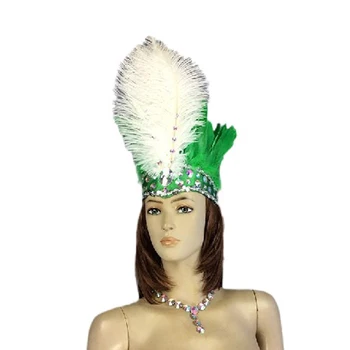Naujos plunksnos galvos plunksnų & arm & kojos gabalas Moterų samba suknelė Karnavalas suknelė Aksesuarai, 5 vnt/set 7 spalvų