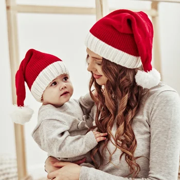 Naujųjų Metų Kalėdų Senelis Kalėdų Skrybėlę, Mezgimo Tirštėti Kūdikių Suaugusiųjų Kalėdų Skrybėlę Linksmų Kalėdų Šventė Reikmenys, Papuošalai