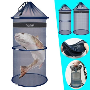 Nešiojamų Žvejybos Kibirą Quick Dry Smulkaus Tinklelio Saugojimo Krepšys Paplūdimio Šukavimas Krabai, Omarai Anti-jump Net Kišenėje Žuvų, Krevečių Krepšelio