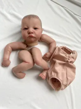 NPK 19inch Jau Dažytos Lėlės Reborn Dalys Levi Miega, Tikroviška 3D Baby Tapybos Matomas Venų Medžiaga Įstaigos Įtraukti