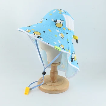 UPF 50+ Baby Sun Skrybėlę Reguliuojamas Vasaros Kibirą Kepurės Vaikams, Berniukai Kelionės Paplūdimio Baby Girl Bžūp Animacinių filmų Saulės Skydelis Skrybėlę 3-8 metų