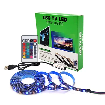 USB LED Šviesos Juostelės TV Apšvietimas Su Nuotolinio Valdymo Ryškių Spalvų LED Šviesos Diržas Namų Puošybai 12V+ Nuotolinio Valdymo pultas