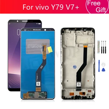 Už Vivo Y79 LCD Ekranas Jutiklinis Ekranas skaitmeninis keitiklis komplektuojami Su Rėmo Vivo V7+ Ekrano Pakeitimas, Remontas, Dalys 5.99