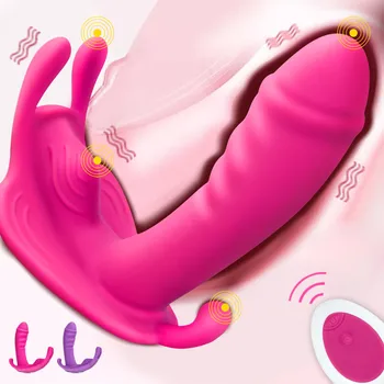 Vibratoriai Moterims Klitoris Galingas Jokio Garso Nuotolinio Valdymo Drugelis Nešiojami Kelnaitės Dildo Vibratorius, Sekso Žaislai Moterims