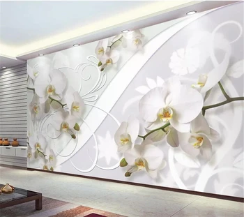 wellyu Užsakymą tapetai papel de parede Gražiausių Europos stiliaus orchidėja, modelis, TV foną, sienos behang papel tapiz