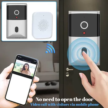 Wifi Doorbell Smart Home mobilusis Telefonas Durų Bell Kamera, Apsaugos Vaizdo Domofonas 720p Hd infraraudonųjų Spindulių Naktinio Matymo Butai