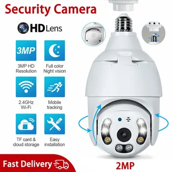 YIIOT 1080P E27 Lemputės Wi-fi IP Kamera Full Naktinio Matymo Smart Žmogaus Auto-sekimas Vaizdo Stebėjimo Saugumo Kamerų