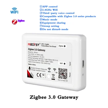 Zigbee 3.0 Sąsajos Smart Gyvenimo APP Belaidžio Nuotolinio USB LED Valdiklis DC 5V Veikia su 2.4 G Wifi trečiosios šalies Balso