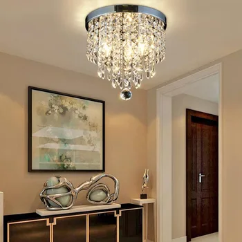 Šiuolaikinės kristalų liustra kambarį lubų lempa miegamojo lubų liustra valgomasis kambarys, krištolo šviesa, namų dekoro led žibintai