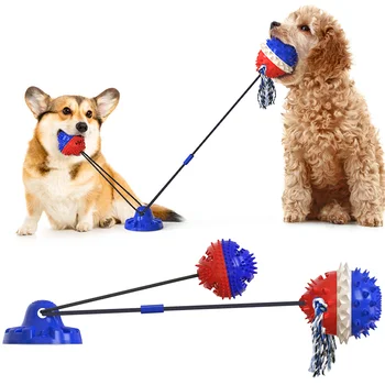 Šunų Žaislai Silicio Siurbtukas Vilkikas Interaktyvus Šuo Ball Žaislas Augintiniui Kramtyti Įkandimo, Dantų Valymas, Dantų Šepetėlis Šerti Naminių Reikmenys